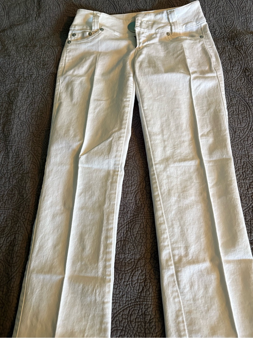 White Straight-Leg Jeans